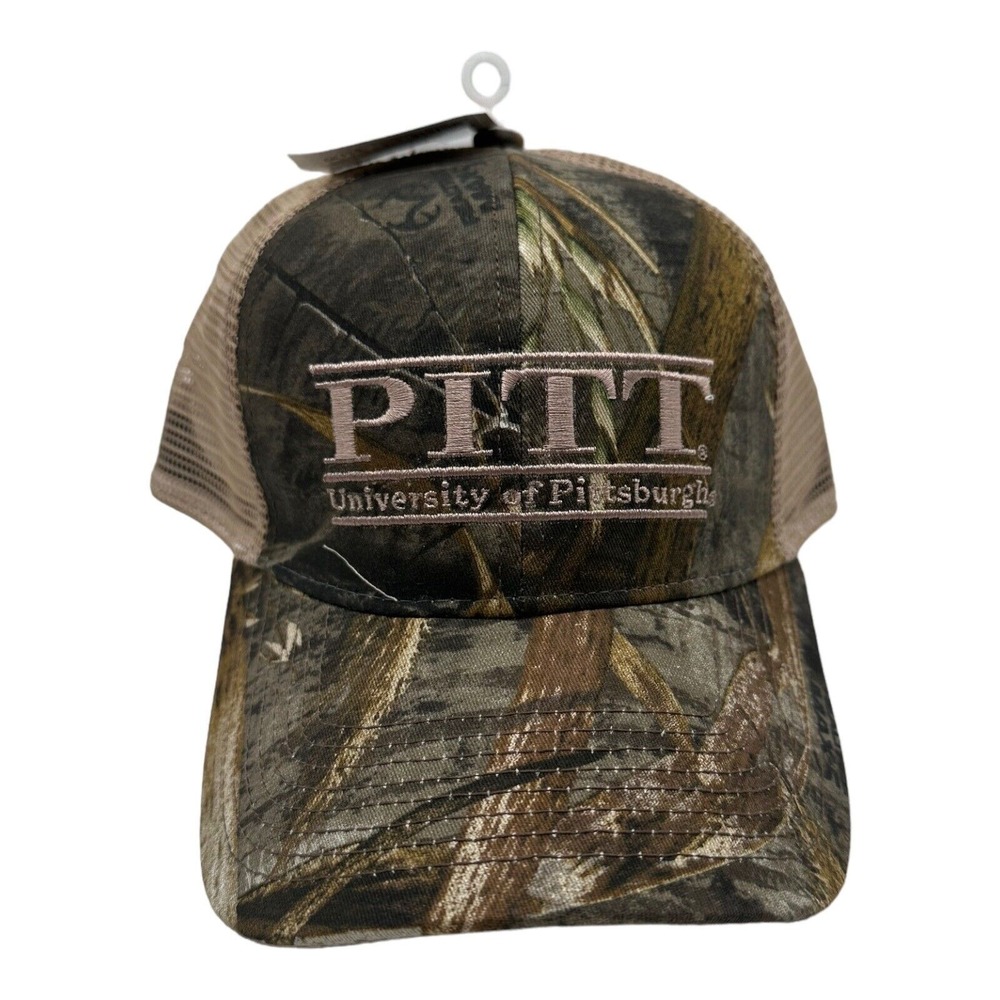 NWT The Game Pittsburgh Panthers Camo Snapback Adjustable Trucker Hat Cap Mesh